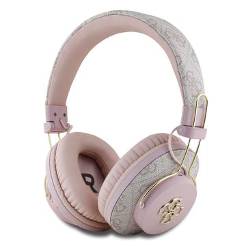 Guess 4G Big Metal Logo ENC trådløse hovedtelefoner - Pink