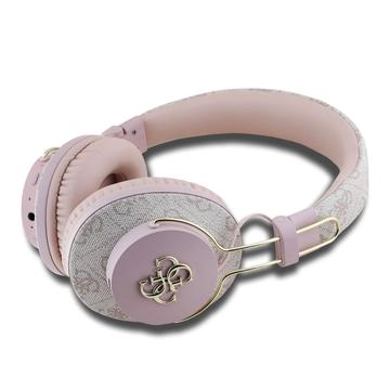 Guess 4G Big Metal Logo ENC trådløse hovedtelefoner - Pink