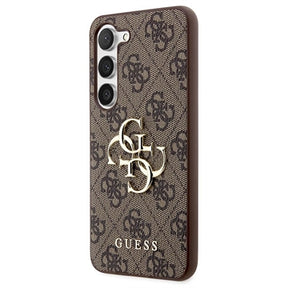 Guess 4G Big Metal Logo Samsung Galaxy S23 5G Hybrid Cover - Brun