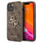 Guess 4G Big Metal Logo iPhone 13 Hybrid Cover - Brun