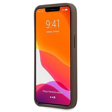 Guess 4G Big Metal Logo iPhone 13 Pro Max Hybrid Cover - Brun