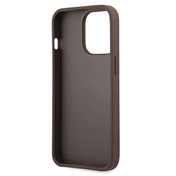 Guess 4G Big Metal Logo iPhone 13 Pro Max Hybrid Cover - Brun