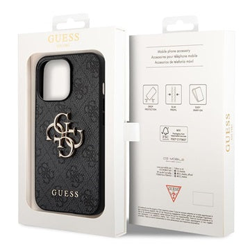 Guess 4G Big Metal Logo iPhone 14 Pro Max Hybrid Cover - Sort