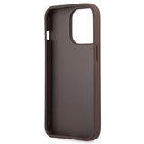 Guess 4G Big Metal Logo iPhone 14 Pro Max Hybrid Cover - Brun