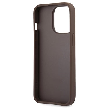 Guess 4G Big Metal Logo iPhone 14 Pro Max Hybrid Cover - Brun