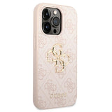 Guess 4G Big Metal Logo iPhone 14 Pro Max Hybrid Cover - Pink