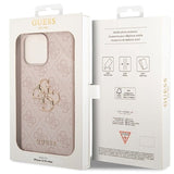 Guess 4G Big Metal Logo iPhone 14 Pro Max Hybrid Cover - Pink
