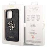 Guess 4G Big Metal Logo iPhone 14 Pro Hybrid Cover - Grå