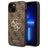 iPhone 15 Guess 4G Big Metal Logo Hybrid Cover - Brun
