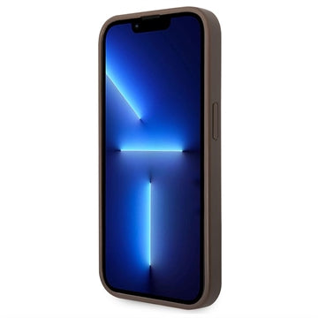 iPhone 15 Pro Max Guess 4G Big Metal Logo Hybrid Cover - Brun