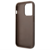 iPhone 15 Pro Max Guess 4G Big Metal Logo Hybrid Cover - Brun