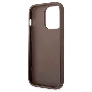 iPhone 15 Pro Max Guess 4G Big Metal Logo Hybrid Cover - Brun