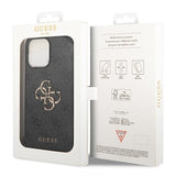 iPhone 15 Pro Max Guess 4G Big Metal Logo Hybrid Cover - Grå