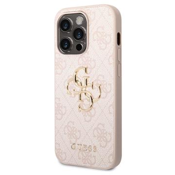 Guess 4G Big Metal Logo iPhone 14 Pro Hybrid Cover - Pink