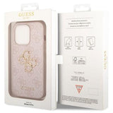 Guess 4G Big Metal Logo iPhone 14 Pro Hybrid Cover - Pink