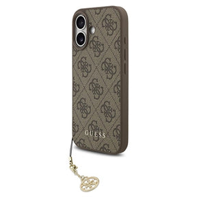 iPhone 17 Guess 4G Charm Hybrid Cover - MagSafe-kompatibel - Brun