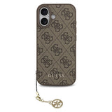 iPhone 17 Guess 4G Charm Hybrid Cover - MagSafe-kompatibel - Brun