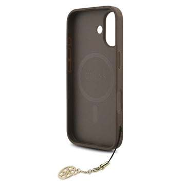 iPhone 17 Guess 4G Charm Hybrid Cover - MagSafe-kompatibel - Brun