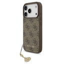 iPhone 17 Pro Guess 4G Charm Hybrid Cover - MagSafe-kompatibel - Brun