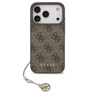 iPhone 17 Pro Guess 4G Charm Hybrid Cover - MagSafe-kompatibel - Brun