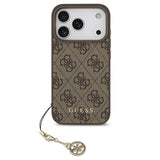 iPhone 17 Pro Guess 4G Charm Hybrid Cover - MagSafe-kompatibel - Brun
