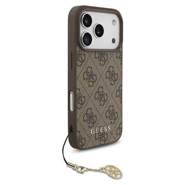 iPhone 17 Pro Guess 4G Charm Hybrid Cover - MagSafe-kompatibel - Brun