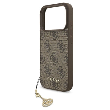 iPhone 17 Pro Guess 4G Charm Hybrid Cover - MagSafe-kompatibel - Brun