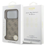 iPhone 17 Pro Guess 4G Charm Hybrid Cover - MagSafe-kompatibel - Brun