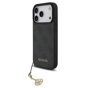 iPhone 17 Pro Guess 4G Charm Hybrid Cover - MagSafe-kompatibel - Grå
