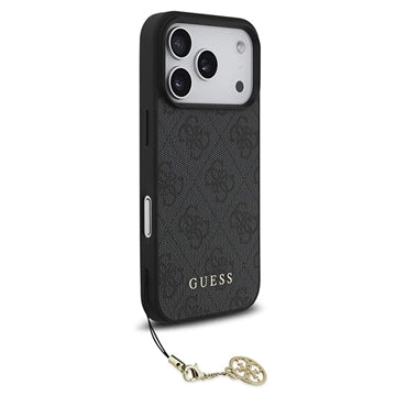 iPhone 17 Pro Guess 4G Charm Hybrid Cover - MagSafe-kompatibel - Grå