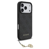 iPhone 17 Pro Guess 4G Charm Hybrid Cover - MagSafe-kompatibel - Grå