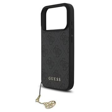 iPhone 17 Pro Guess 4G Charm Hybrid Cover - MagSafe-kompatibel - Grå