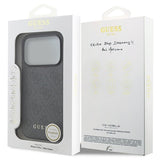 iPhone 17 Pro Guess 4G Charm Hybrid Cover - MagSafe-kompatibel - Grå