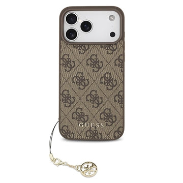 iPhone 17 Pro Max Guess 4G Charm Hybrid Cover - MagSafe-kompatibel - Brun