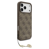iPhone 17 Pro Max Guess 4G Charm Hybrid Cover - MagSafe-kompatibel - Brun