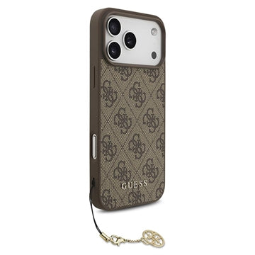 iPhone 17 Pro Max Guess 4G Charm Hybrid Cover - MagSafe-kompatibel - Brun