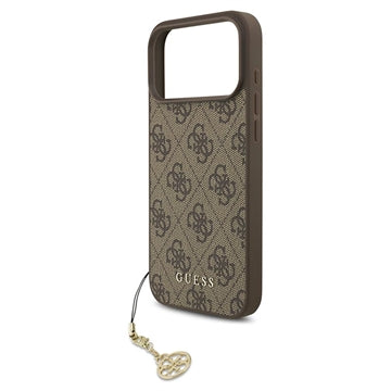 iPhone 17 Pro Max Guess 4G Charm Hybrid Cover - MagSafe-kompatibel - Brun
