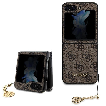 Samsung Galaxy Z Flip5 Guess 4G Charms Collection Hybrid Cover - Brun