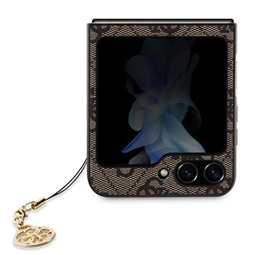 Samsung Galaxy Z Flip5 Guess 4G Charms Collection Hybrid Cover - Brun