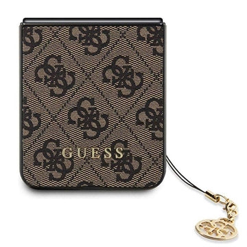 Samsung Galaxy Z Flip5 Guess 4G Charms Collection Hybrid Cover - Brun