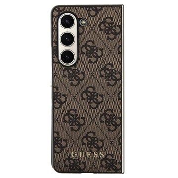 Samsung Galaxy Z Fold5 Guess 4G Charms Collection Hybrid Cover - Brun
