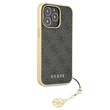 Guess 4G Charms Collection iPhone 13 Pro Max Hybrid Cover - Grå