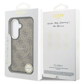 Samsung Galaxy S26+ Guess 4G Gold Frame Cover - MagSafe-kompatibelt - Brun