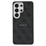 Samsung Galaxy S26 Ultra Guess 4G Gold Frame Cover - MagSafe-kompatibelt - Sort