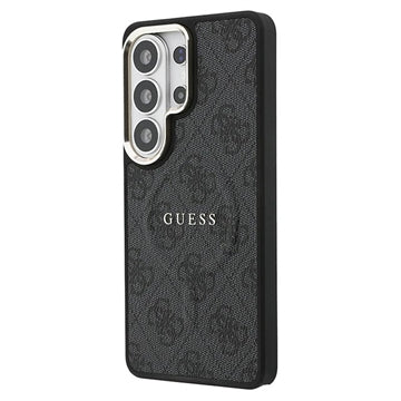 Samsung Galaxy S26 Ultra Guess 4G Gold Frame Cover - MagSafe-kompatibelt - Sort