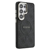 Samsung Galaxy S26 Ultra Guess 4G Gold Frame Cover - MagSafe-kompatibelt - Sort