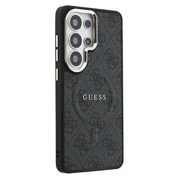 Samsung Galaxy S26 Ultra Guess 4G Gold Frame Cover - MagSafe-kompatibelt - Sort
