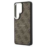 Samsung Galaxy S26 Ultra Guess 4G Gold Frame Cover - MagSafe-kompatibelt - Brun