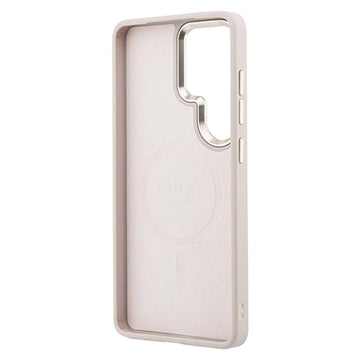 Samsung Galaxy S26 Ultra Guess 4G Gold Frame Cover - MagSafe-kompatibelt - lyserødt