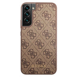 Guess 4G Metal Gold Logo Samsung Galaxy S23 5G Hybrid Cover - Brun